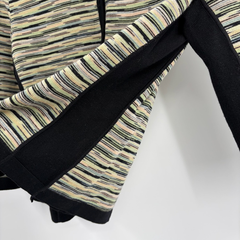 M Missoni cropped cardigan multi stripe black trim wool blend sweater size 10 - Picture 5 of 14